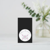 Graue Design-Visitenkarte Visitenkarte (Stehend Vorderseite)