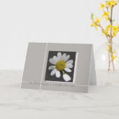 Graue deutsche Beileid-Karte Karte (Gelbe Blume)