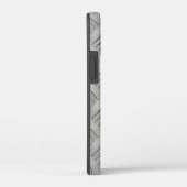 Graue Diamant-Aluminium-Plattenstruktur Case-Mate iPhone Hülle (Rückseite / Rechts)