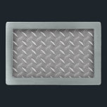 Graue Diamant-Platte Rechteckige Gürtelschnalle<br><div class="desc">Graue Diamant-Platte</div>