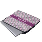 Graue Diamant-Rosa Rahmen-Elektronik-Tasche Laptopschutzhülle (Vorne Knopf)