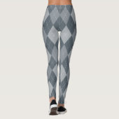 Graue Diamantform-Rautenmuster-Druck-Leggings Leggings (Rückseite)