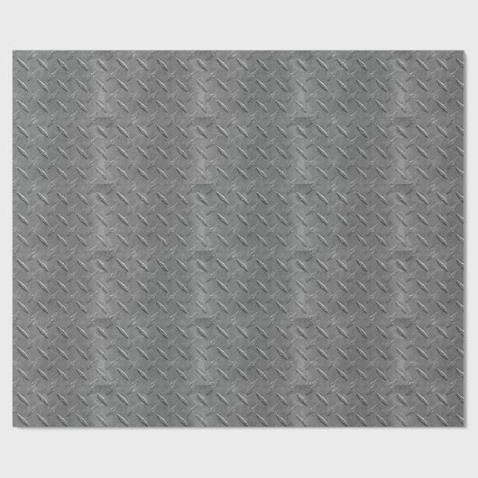 graue Diamantplatte Geschenkpapier (Flach)