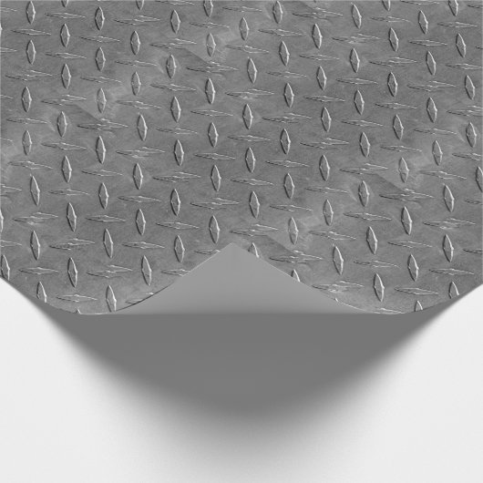 graue Diamantplatte Geschenkpapier (Ecke)
