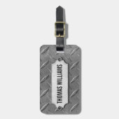 graue Diamantplattierung mit abgeschrägter Markier Gepäckanhänger (Vorderseite vertikal)