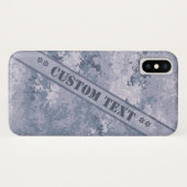 Graue Digi-Camouflage mit benutzerdefiniertem Text Case-Mate iPhone Hülle (Rückseite (Horizontal))