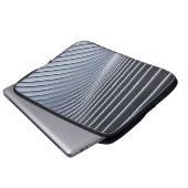 Graue digitale Tapete Laptopschutzhülle (Vorne Knopf)