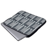 Graue digitale Tapete Laptopschutzhülle (Vorne Knopf)