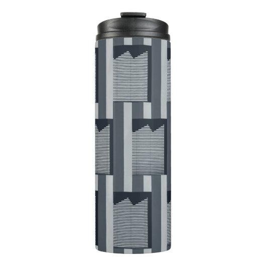 Graue digitale Tapete Thermosbecher (Vorderseite)