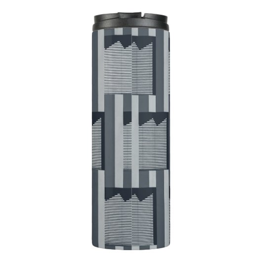 Graue digitale Tapete Thermosbecher (Rückseite)