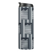 Graue digitale Tapete Thermosbecher (Nach rechts gedreht)