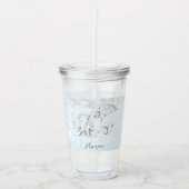 Graue Dolphin Personalisiert Acrylic Tumbler Acryltrinkbecher (Vorderseite)