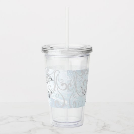 Graue Dolphin Personalisiert Acrylic Tumbler Acryltrinkbecher (Rechts)