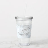 Graue Dolphin Personalisiert Acrylic Tumbler Acryltrinkbecher (Rückseite)