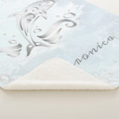 Graue Dolphin Personalisiert Sherpa Blanket Sherpadecke (3/4)