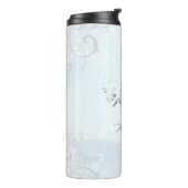 Graue Dolphin Personalisiert Thermal Tumbler Thermosbecher (Nach links gedreht)