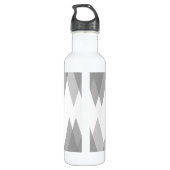 Graue Dreiecke Edelstahlflasche (Rückseite)