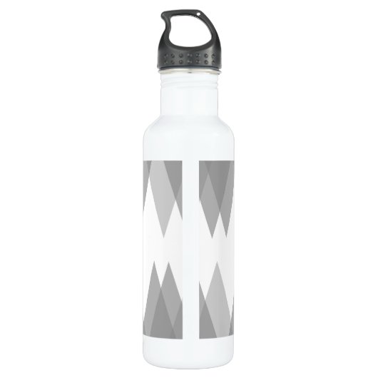 Graue Dreiecke Edelstahlflasche (Rückseite)