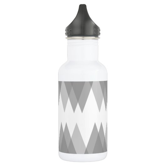 Graue Dreiecke Edelstahlflasche (Links)