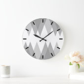 Graue Dreiecke Große Wanduhr (Zuhause)
