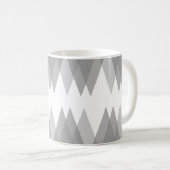 Graue Dreiecke Kaffeetasse (VorderseiteRechts)