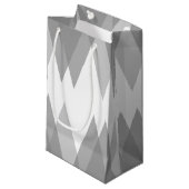 Graue Dreiecke Kleine Geschenktüte (Vorderseite Schrägansicht)