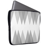 Graue Dreiecke Laptopschutzhülle (Vorne Rechts)