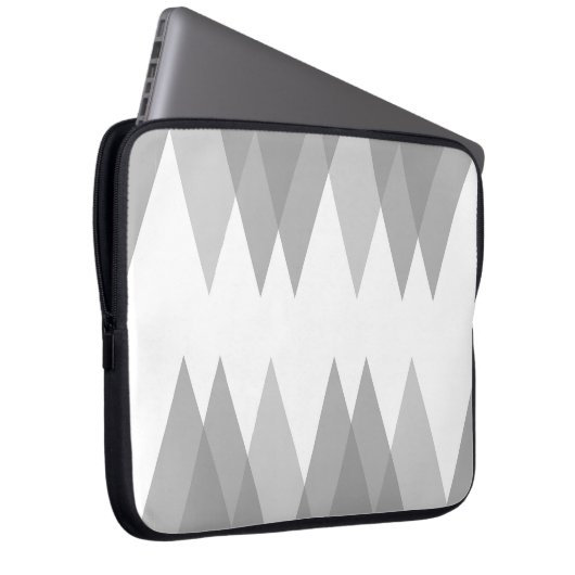 Graue Dreiecke Laptopschutzhülle (Vorne Rechts)