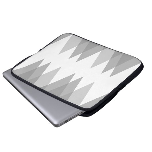 Graue Dreiecke Laptopschutzhülle (Vorne Knopf)