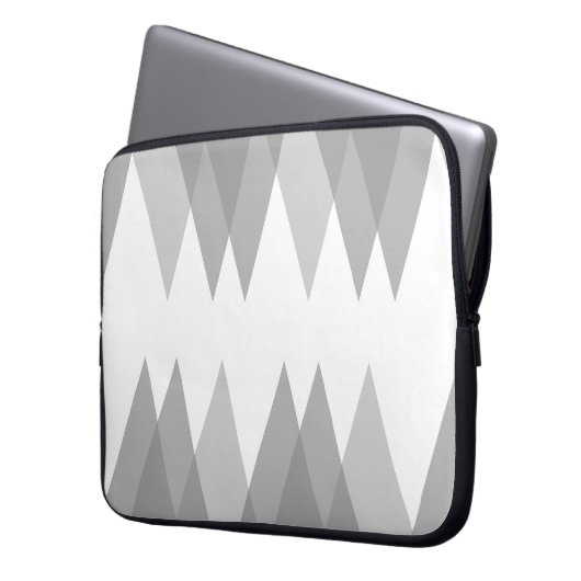 Graue Dreiecke Laptopschutzhülle (Vorderseite Links)