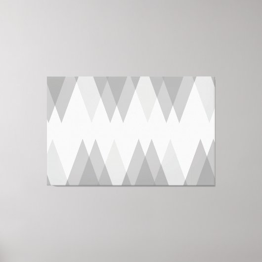 Graue Dreiecke Leinwanddruck (Vorderseite)