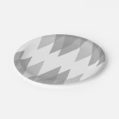 Graue Dreiecke Pappteller (Schrägansicht)