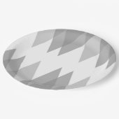 Graue Dreiecke Pappteller (Schrägansicht)