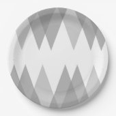 Graue Dreiecke Pappteller (Vorderseite)