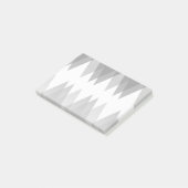 Graue Dreiecke Post-it Klebezettel (angewinkelt)