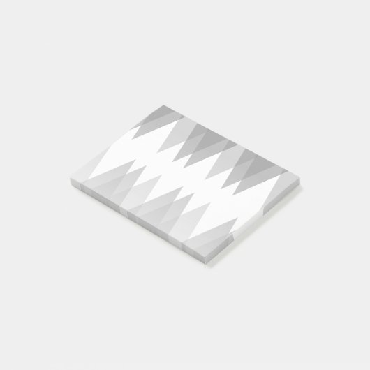 Graue Dreiecke Post-it Klebezettel (angewinkelt)