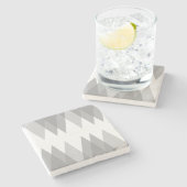 Graue Dreiecke Steinuntersetzer (Seitenansicht)