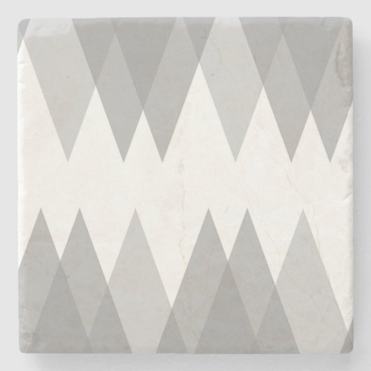 Graue Dreiecke Steinuntersetzer (Vorderseite)