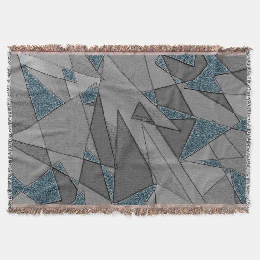 Graue Dreiecksausschnitte mit groben dunkelblauen  Decke (Vorderseite)