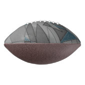 Graue Dreiecksausschnitte mit groben dunkelblauen Football (Gedreht 90)