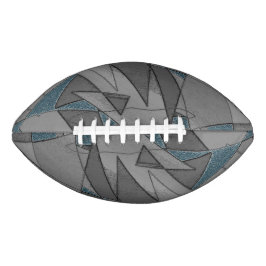 Graue Dreiecksausschnitte mit groben dunkelblauen  Football