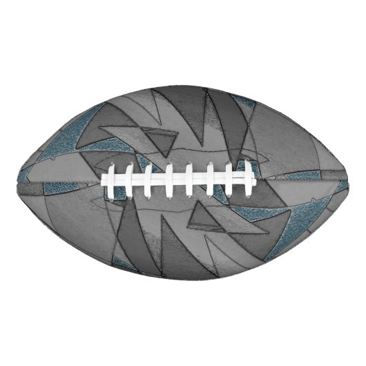 Graue Dreiecksausschnitte mit groben dunkelblauen Football (Vorderseite)