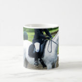 Graue Dressage-PferdeTasse II Kaffeetasse (Mittel)