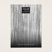 Graue Driftwood-Logo-Ohrring-Grafikkarte (Vorderseite)