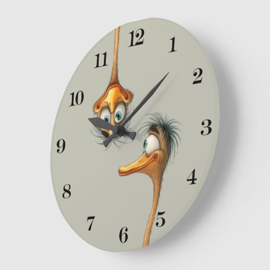Graue Duck Wall Clock Große Wanduhr (Winkel)