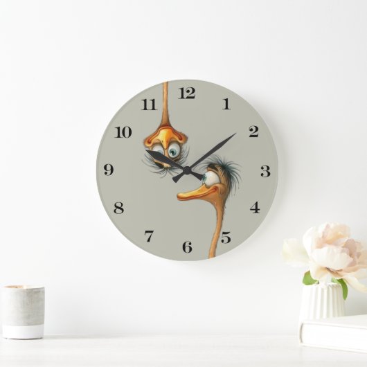 Graue Duck Wall Clock Große Wanduhr (Zuhause)