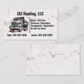 Graue Dump Truck Business Card Visitenkarte (Vorne/Hinten)
