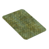 Graue, dunkelgrüne Scallops Magnet (Rechte Seite)