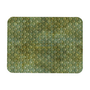 Graue, dunkelgrüne Scallops Magnet