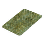 Graue, dunkelgrüne Scallops Magnet (Linke Seite)